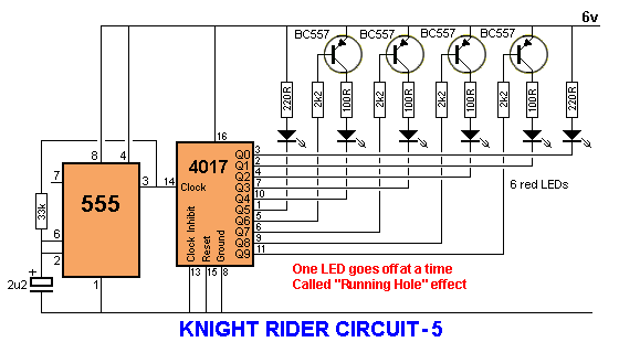 led knight rider circuit diagram - Circuit Diagram